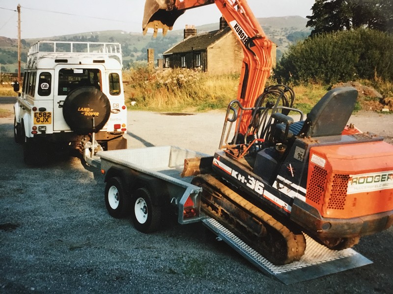 First mini excavator trailer